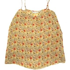 Diane von Furstenberg DVF Flowy BOHO Silk Floral Tank Top Camisole